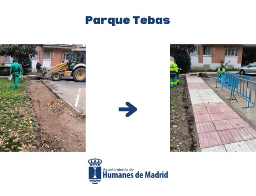 La Concejalía de Mantenimiento Urbano continúa con los trabajos diarios de arreglo de aceras a lo largo del municipio